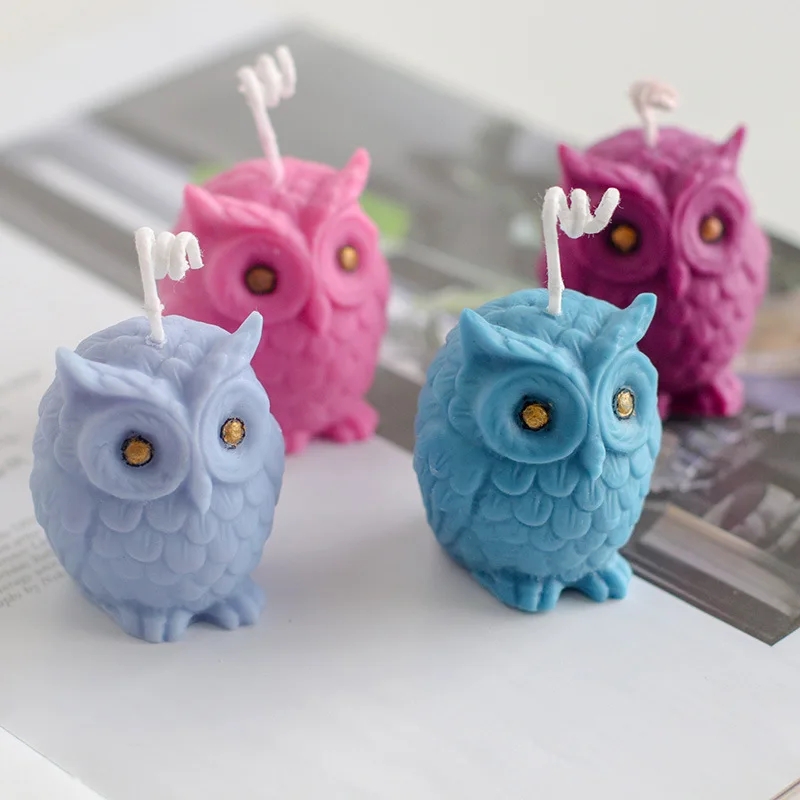 Soap Making Lye - Cetakan lilin silikon burung hantu 3D