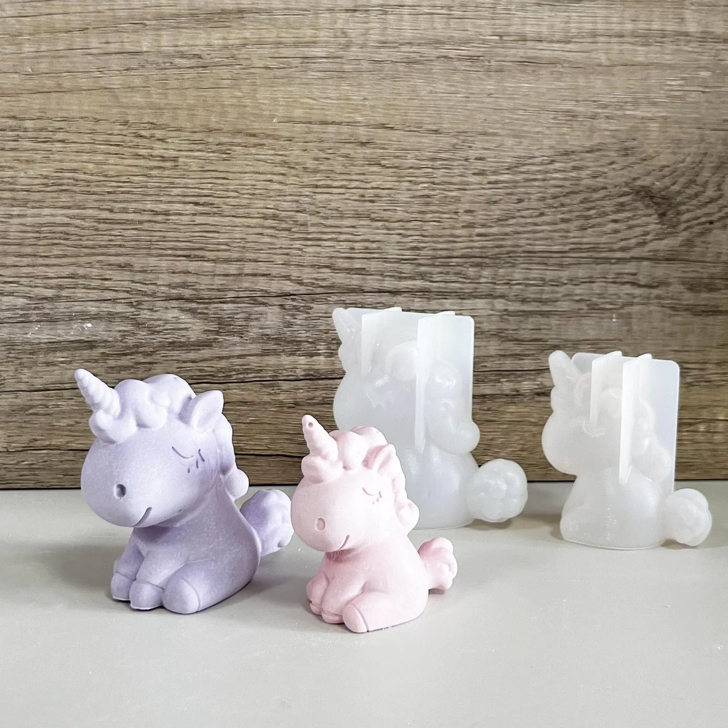 Soap Making Lye - 3D silikon geometris Unicorn kucing rusa