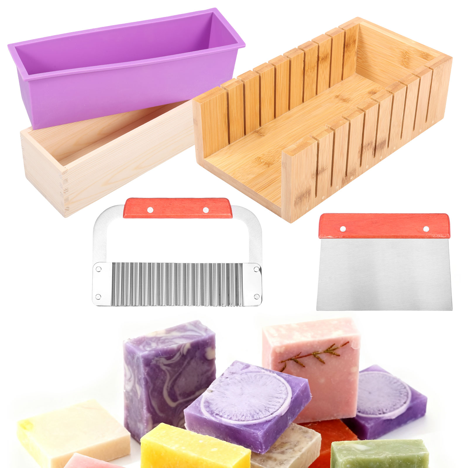 Soap Making Starter Kit - Cetakan Silikon Pembuat Sabun Manual DIY