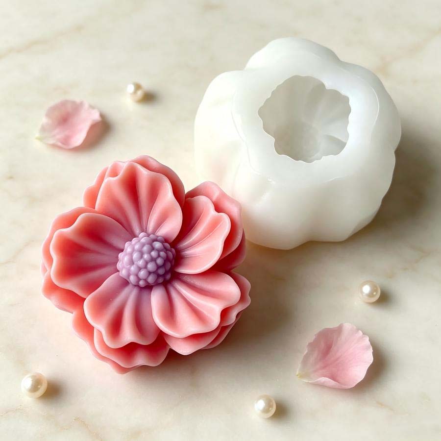 Cetakan Lilin Silikon Bunga Ca - Soap Making Lye ulasan dan harga