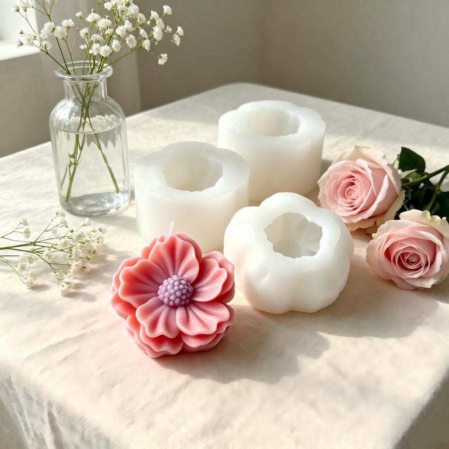Cetakan Lilin Silikon Bunga Ca - Soap Making Lye ulasan dan harga